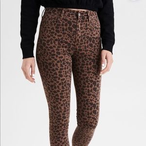 Leopard Print High-Waisted Jean